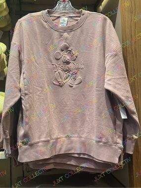 Disneyland Mickey Mouse Chocolate Pullover Crewneck Sweater NWT